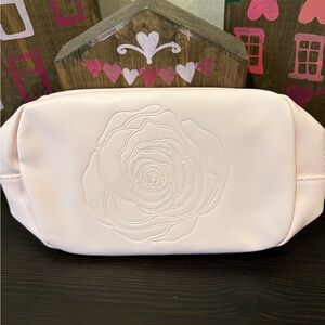 NWT!  Chic Floral Embossed Lancôme Cosmetic Bag in Soft Pink